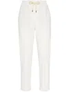 Brunello Cucinelli Slouchy Trousers In Cotton Gabardine And Linen In White