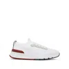 Brunello Cucinelli Breathable Low Top Sneakers With Raised Sole In White