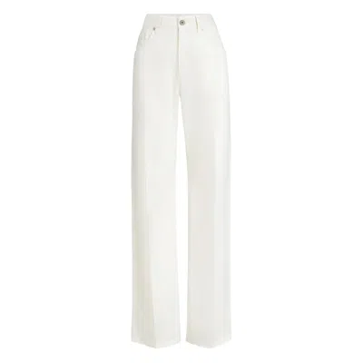 Brunello Cucinelli High-waisted Straight-leg Jeans In White