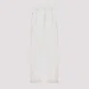 Brunello Cucinelli Pull On Light Beige Cotton Pants In White