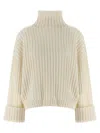 Brunello Cucinelli Cashmere Turtleneck Sweater Sweaters And Cardigans White In White