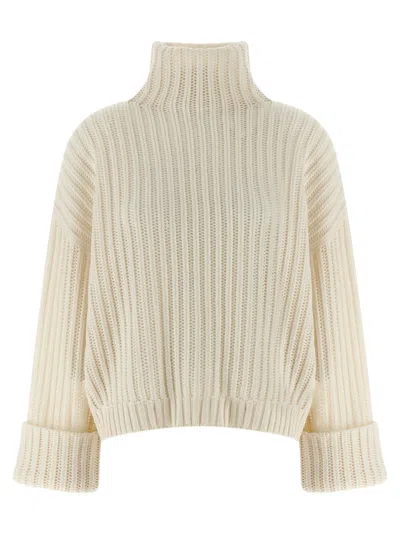BRUNELLO CUCINELLI WHITE TURTLENECK SWEATER