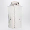 Brunello Cucinelli White Vest In Nylon Blend