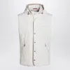 Brunello Cucinelli White Vest In Nylon Blend
