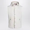 Brunello Cucinelli White Vest In Nylon Blend