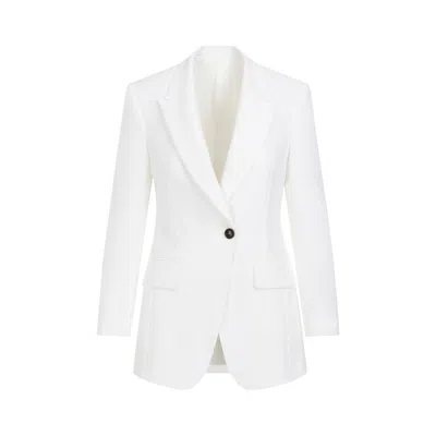 Brunello Cucinelli Viscose Jacket In White