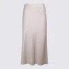 Brunello Cucinelli High-waist Satin Midi Skirt In Sale