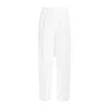Brunello Cucinelli High-waist Cropped Trousers In White