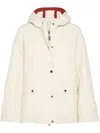 Brunello Cucinelli Women's Hooded Canvas Waterproof Jacket In Beige