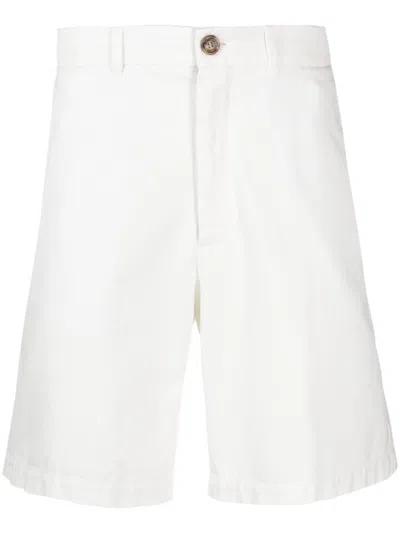 BRUNELLO CUCINELLI WHITE WIDE LEG SHORTS