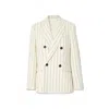Brunello Cucinelli Double-breasted Wool Blazer In White