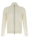 Brunello Cucinelli Cardigan Cashmere Sweaters And Cardigans White In Brown