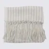 Brunello Cucinelli White Wool Scarves
