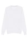 Brunello Cucinelli Lightweight Crew Neck Sweater With Soft Texture In White