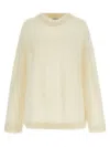 Brunello Cucinelli Mohair Silk Sweater Sweaters And Cardigans White In Gold