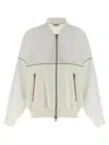 Brunello Cucinelli White Zippered Sweatshirt