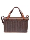 Brunello Cucinelli Woven Wicket Basket In Brown