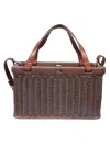 Brunello Cucinelli Woven Wicket Basket In Brown