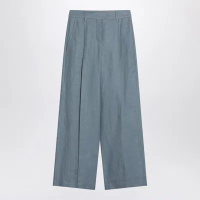 BRUNELLO CUCINELLI BRUNELLO CUCINELLI WIDE AVIO-COLORED TROUSERS IN BLEND