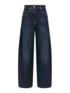 Brunello Cucinelli Women Blue Jeans With Five-pocket Design And Patch Logo On The Back In Denim Woma In Blue