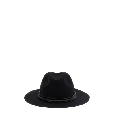Brunello Cucinelli Wide Brim Hat In Black