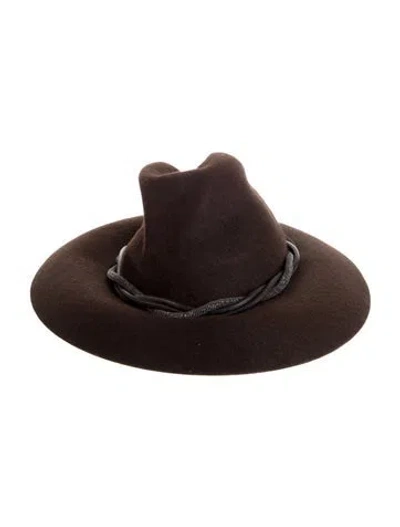 Pre-owned Brunello Cucinelli Wide Brim Hat In Brown