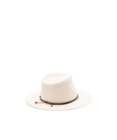 Brunello Cucinelli Wide-brimmed Fedora Hat In White