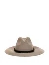 Brunello Cucinelli Interwoven-straw Fedora Hat In Neutrals