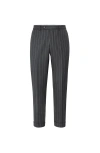 Brunello Cucinelli Wide Chalk Stripe Trousers In Gray