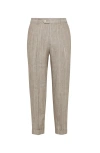 Brunello Cucinelli Wide Chalk Stripe Trousers In Brown
