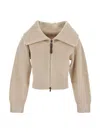 BRUNELLO CUCINELLI BRUNELLO CUCINELLI WIDE COLLAR CROPPED CARDIGAN