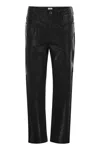 Brunello Cucinelli Wide Five-pocket Trousers In Smooth Nappa Leather In Black