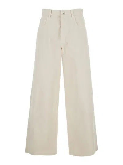 Brunello Cucinelli Women Wide Jeans In Pink