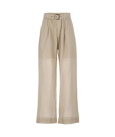 BRUNELLO CUCINELLI BRUNELLO CUCINELLI WIDE LEG BELTED PANTS