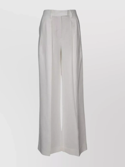 Brunello Cucinelli Wide-leg Tailored Trousers In Beige