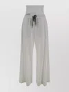 Brunello Cucinelli Wide-leg Cotton Sweatpants Monochrome Pattern