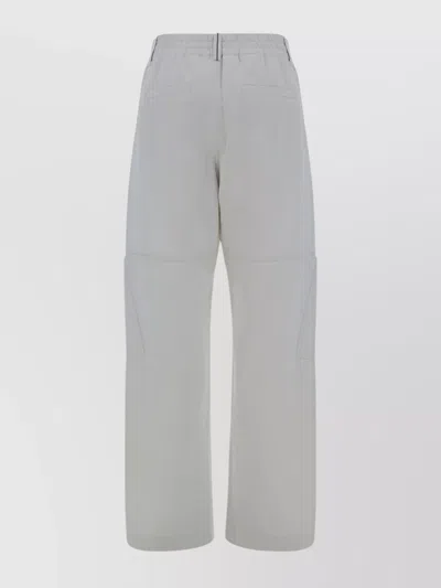 Brunello Cucinelli Wide-leg Cotton Trousers Monochrome Pattern In Gray