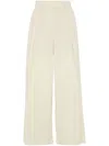 Brunello Cucinelli Cropped-hose Mit Weitem Bein In Gelb