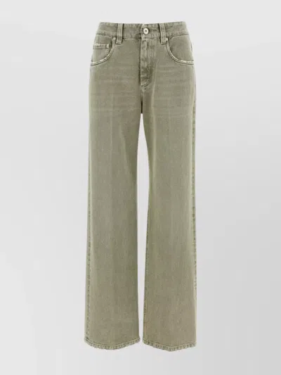 Brunello Cucinelli Wide Leg Denim Trousers