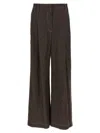 Brunello Cucinelli Wide Leg Jeans Brown In Brown