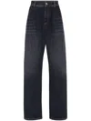 Brunello Cucinelli High-rise Wide-leg Jeans In Black
