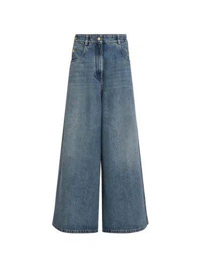 Brunello Cucinelli Wide-leg Jeans In Blue