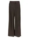 Brunello Cucinelli Wide Leg Jeans Brown In Brown