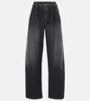 Brunello Cucinelli High-rise Wide-leg Jeans In Grey