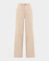 Brunello Cucinelli Wide-leg Jeans With Side Pleat In Neutral