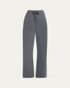 Brunello Cucinelli Wide-leg Knit Trousers In Gray