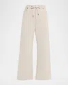 Brunello Cucinelli Wide-leg Knit Trousers In Neutral