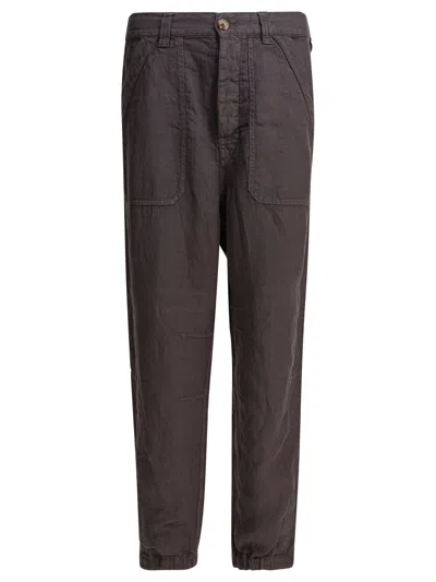 BRUNELLO CUCINELLI BRUNELLO CUCINELLI WIDE LEG LINEN TROUSERS