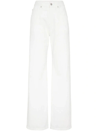 Brunello Cucinelli Wide Leg Pants In White