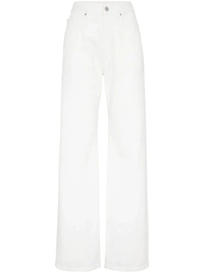 Brunello Cucinelli Wide Leg Trousers In Beige